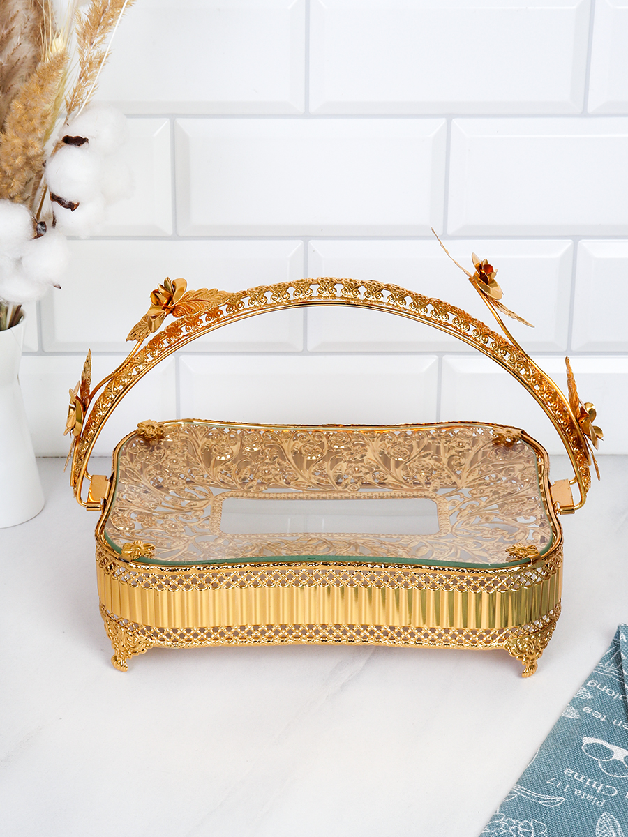 Ваза для фруктов Элит 25х18 см прямоугольная / VGD-888 /уп 24/ 0,696