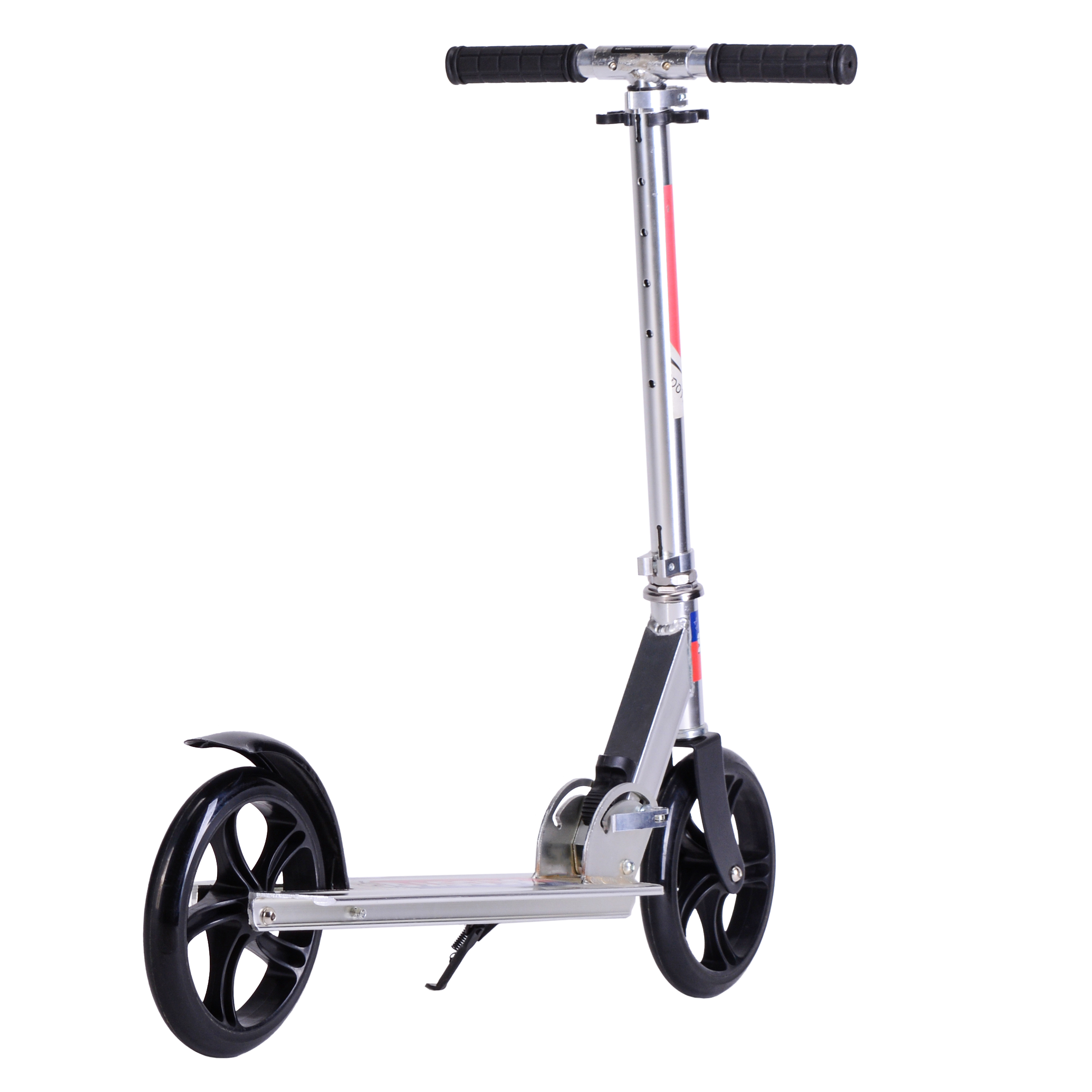 Самокат 2-х колесный SCOOTER с алюминиевой декой, цвет: серебро / GT3623AS /уп 8/ WB