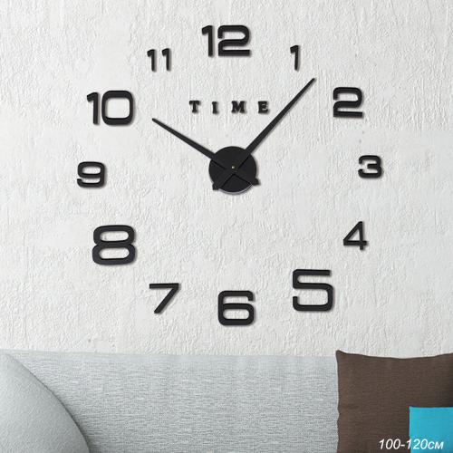 Часы аппликация 3D 100-120 см / ZH1809B/3 /уп 50/ черные