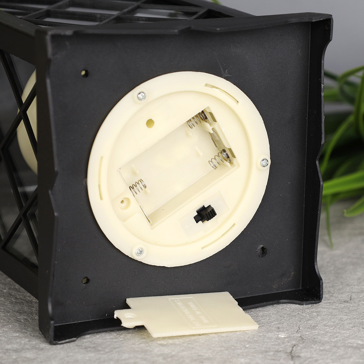 Светильник фонарь настольный 33 см черный / YR1411B /уп 24/от батареек