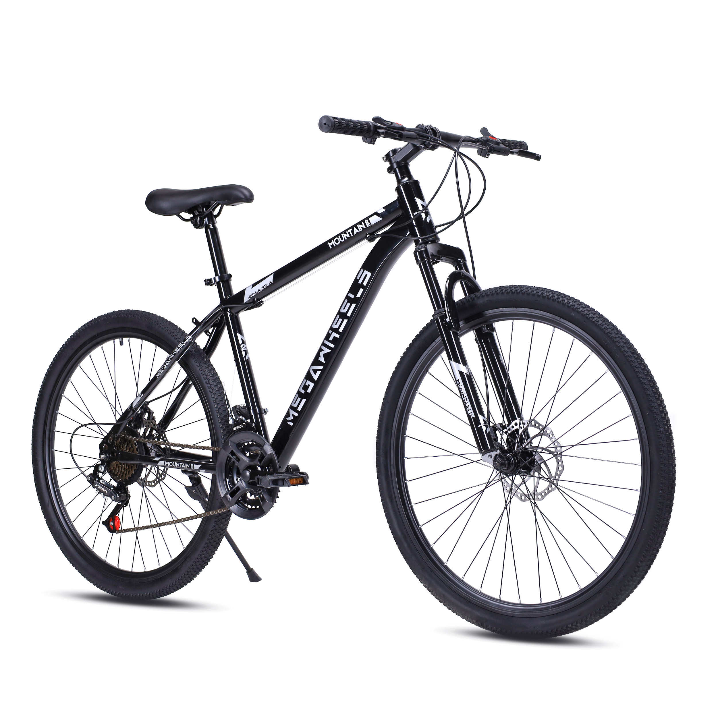 Велосипед 26" рама 17" 21sp MEGAWHEELS MOUNTAIN II чёрный-серый