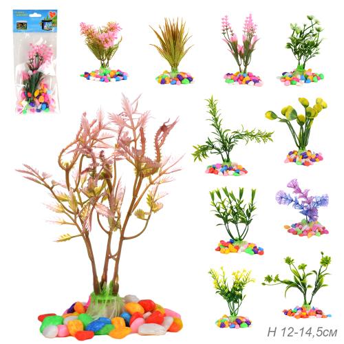 Водоросли c камнями 12 см / KW-2760 /уп 24/480/