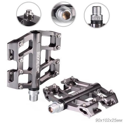 Педаль EXPERT MIXIEER ATILLA, 9/16 резьба, CNC корпус, 3 пром. подшипника, 112х90мм, с рефлектором, CR-MO ось, grey, 1 пара, инд.уп /уп30/