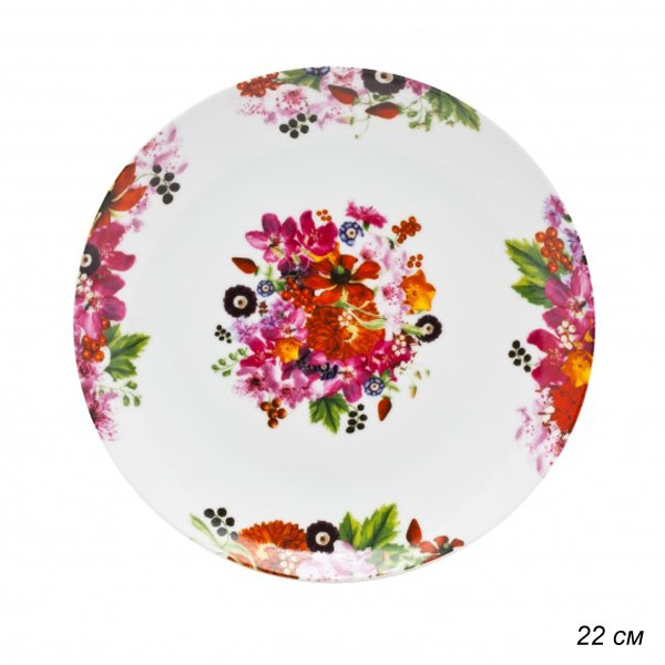 Тарелка десертная 22 см FRUITS BOUQUET /DM9203/уп24/