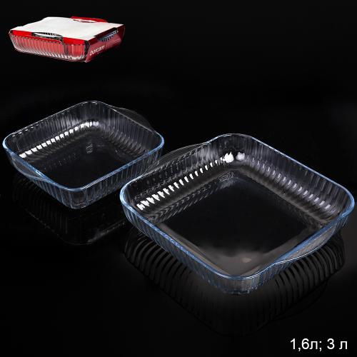 Форма для запекания 2 предмета Borcam / 159166 /уп.4/ 3л, 1,6л