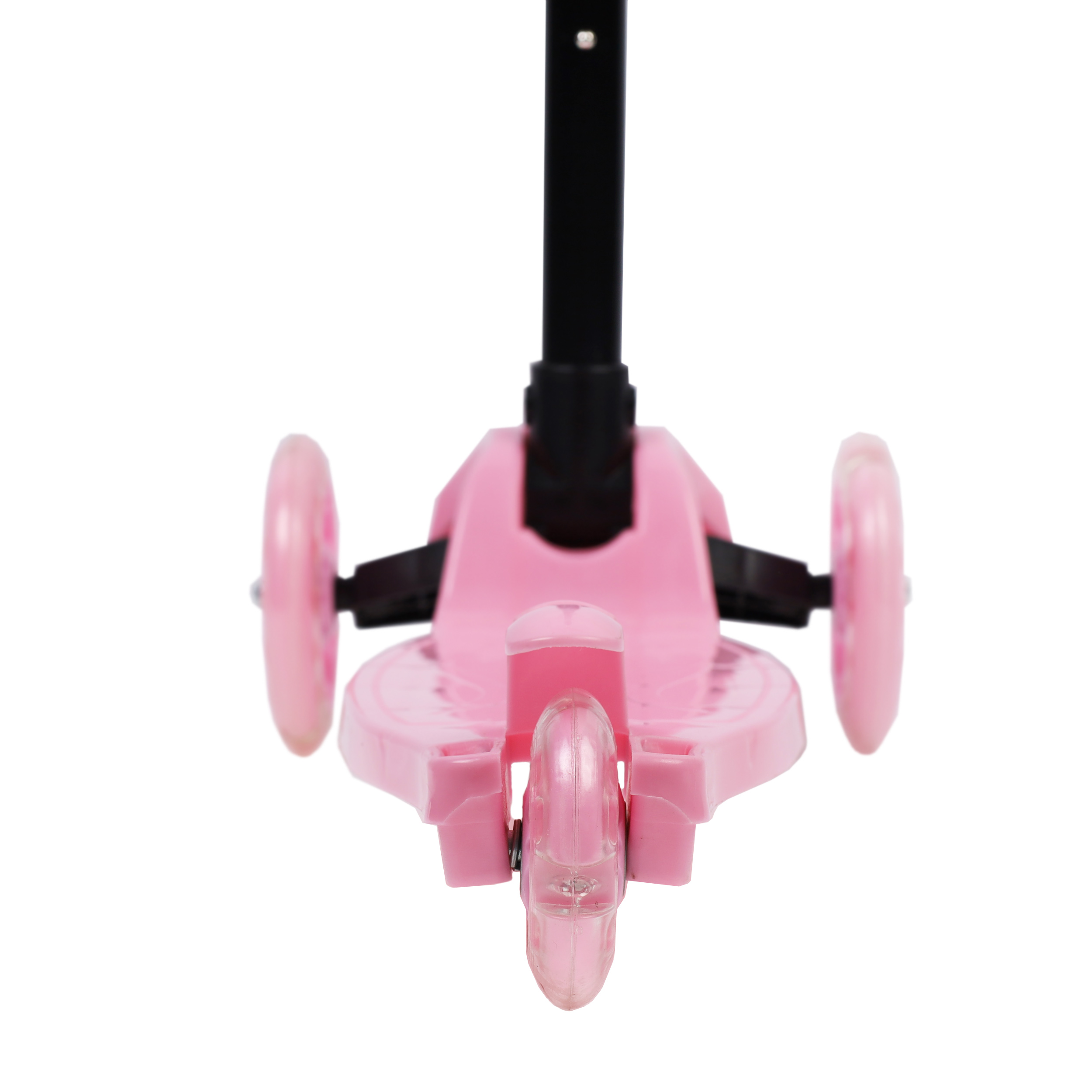 Самокат трехколесный облегчённый для детей от 3-х лет Yeenot GT105, нагрузка до25кг, вес 1,2кг, светящиеся колёса 110мм, цвет розовый БК/уп13