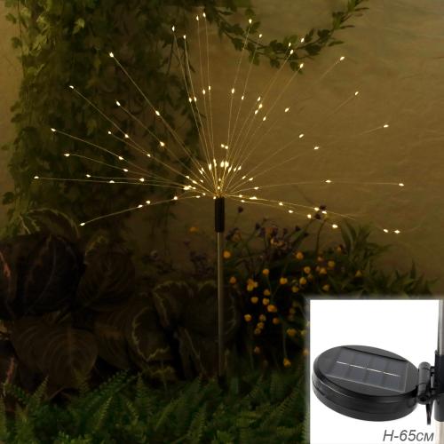 Светильник садовый на солнечной батарее Фейерверк 90 лампочек / PMF-02 /уп 2/120/теплый цвет