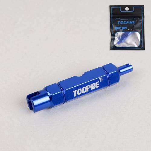 Съемник для ниппелей TOOPRE универсальный, анодированный CNC алюминий, удобен для сервиса бескамерных колёс, синий./уп 100/