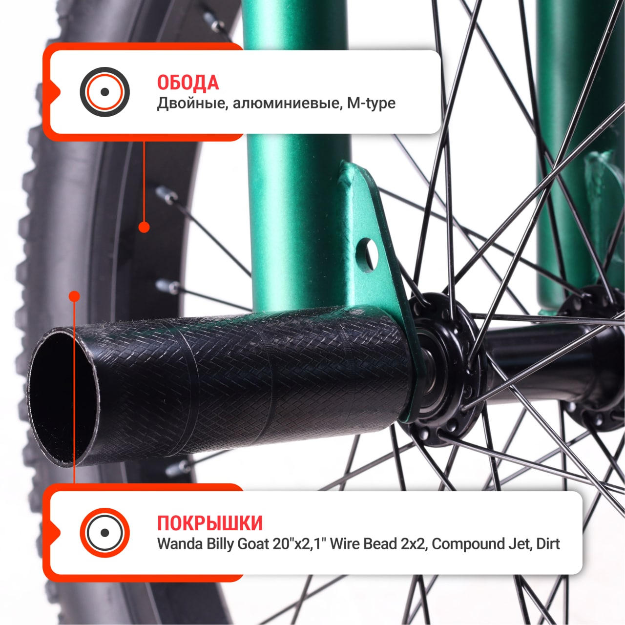 Велосипед BMX 20" COMIRON Deep Metal BMX-5 YS2221, Рама 20.5"/уп 1/dark green metallic