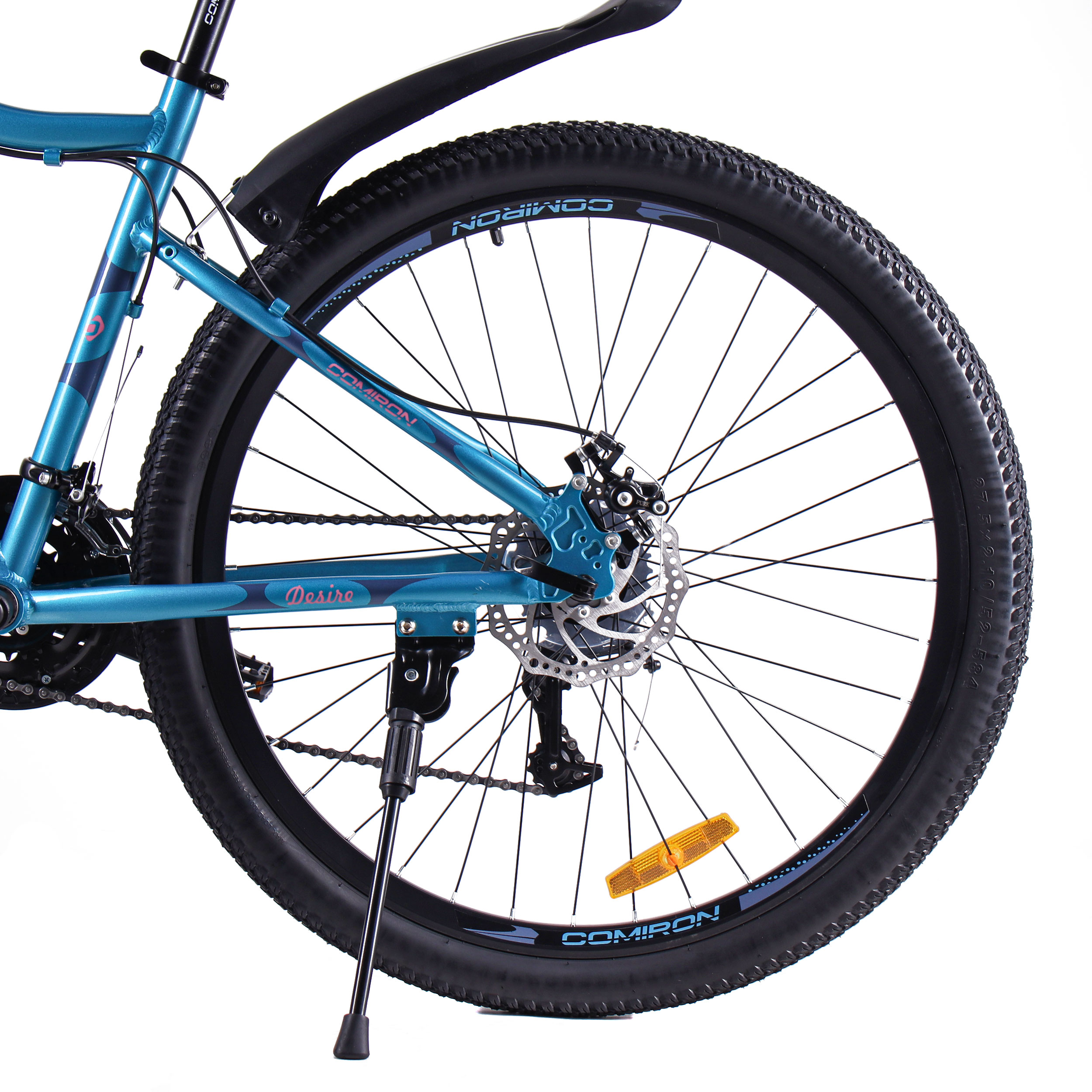 Велосипед 27,5" рама 17" 21sp CF770 BB COMIRON DESIRE голубой кристальный синий матовый металлик розовый яркий