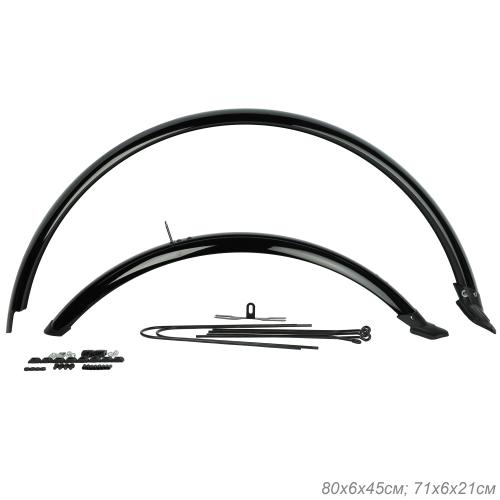 Крылья для велосипеда для колёс на 27.5-29". COMIRON Clean Ride. комплект 2 шт. Цвет: Черный. /уп 20/