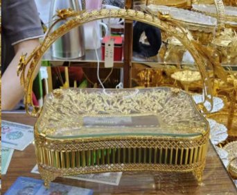 Ваза для фруктов Элит 25х18 см прямоугольная / VGD-888 /уп 24/ 0,696