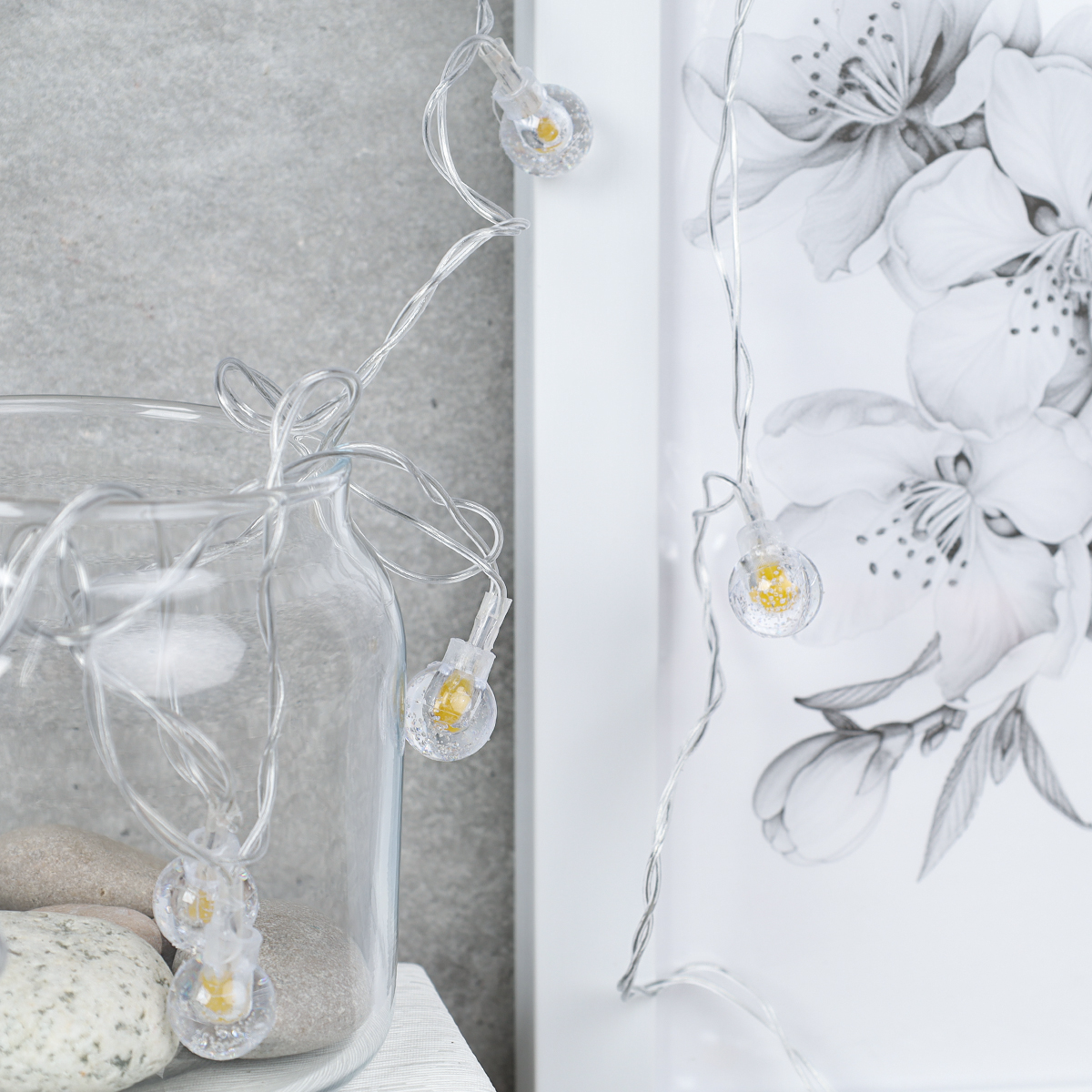 Гирлянда 3 м 20 LED Шарики с пузырьками / GN1 /уп 100/стекло