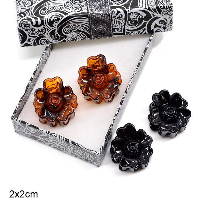 Заколка краб для волос 12 штук набор / 34/01/51 /уп 12/