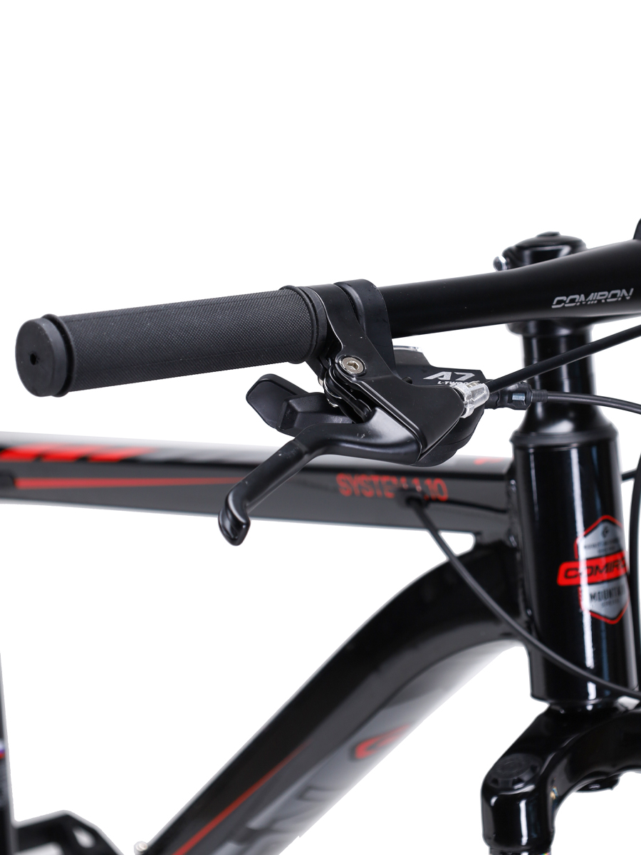 Велосипед 27,5" рама 19" 1x10sp COMIRON SYSTEM чёрный красный