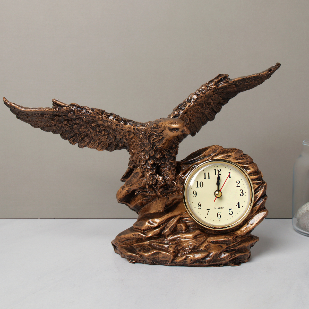 Часы статуэтка Орел 17 см / 1040A /уп 24/