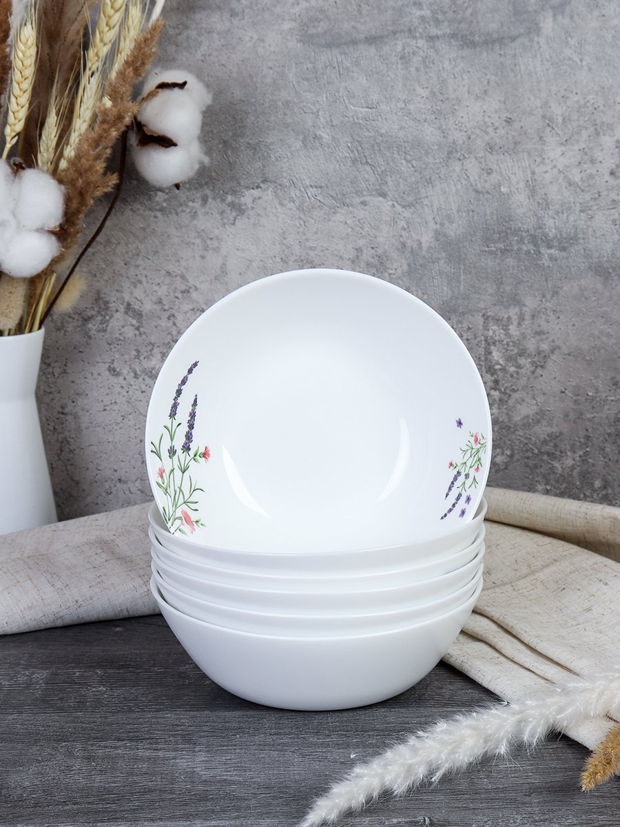 Набор суповых тарелок 6 штук 600 мл 152 мм / LYGW60 (2027) /уп 12/ Лаванда