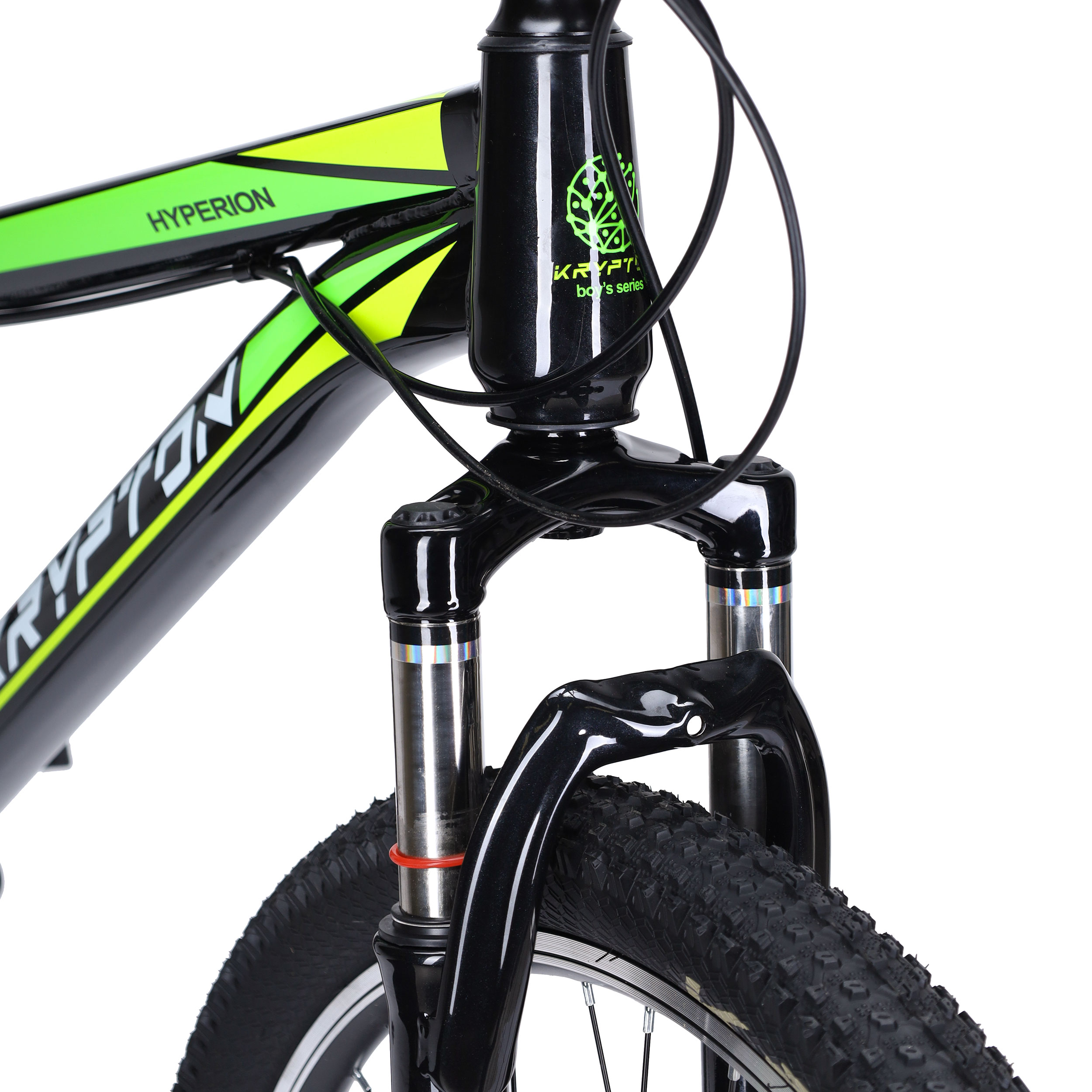 Велосипед 24" Krypton Hyperion KH10BGY24 7sp чёрный зелёный