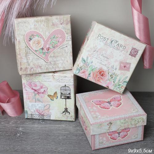 Коробка подарочная 9х9 см / S111-SY592 /уп 12/216/микс