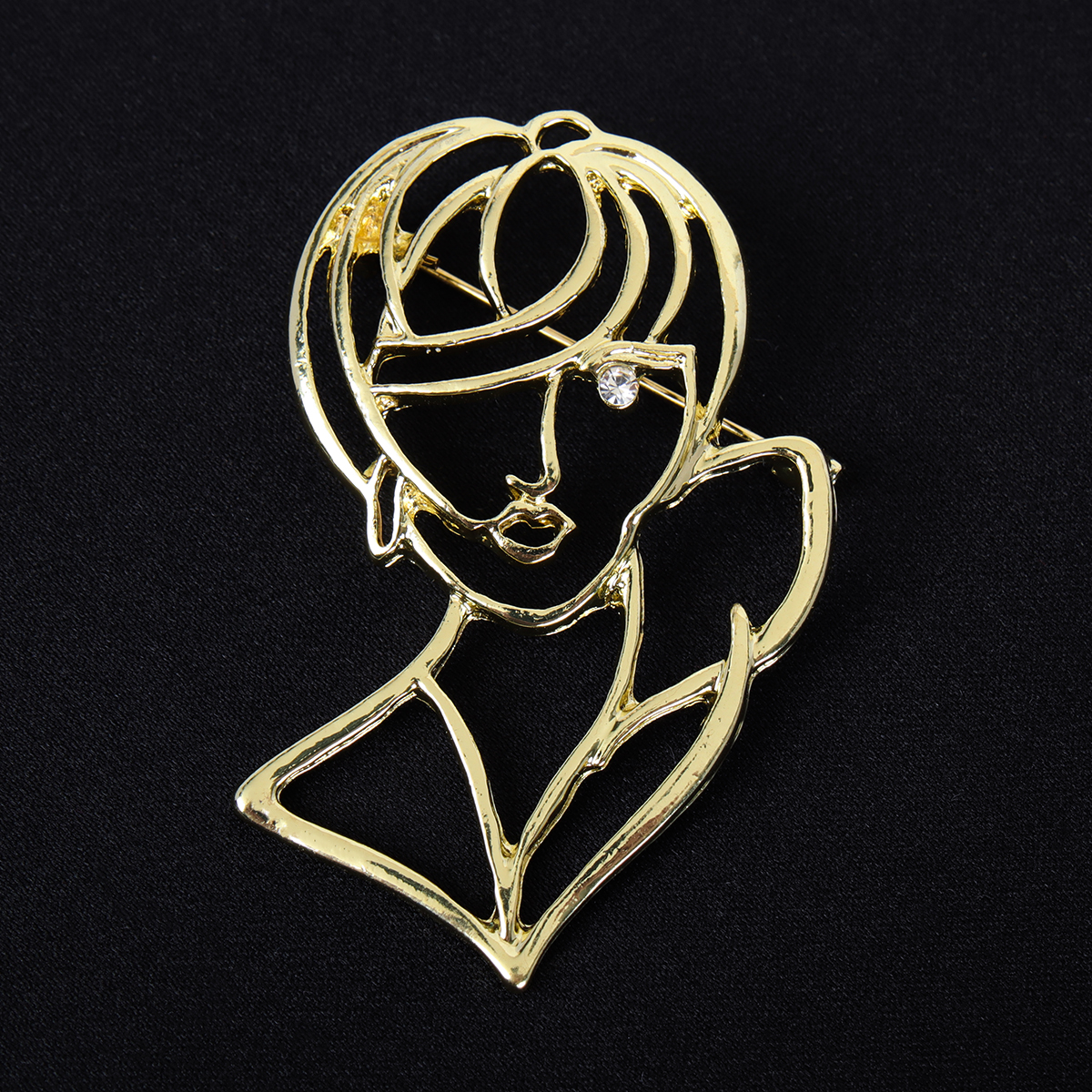 Брошь Дама / 2870-1 /уп 24/