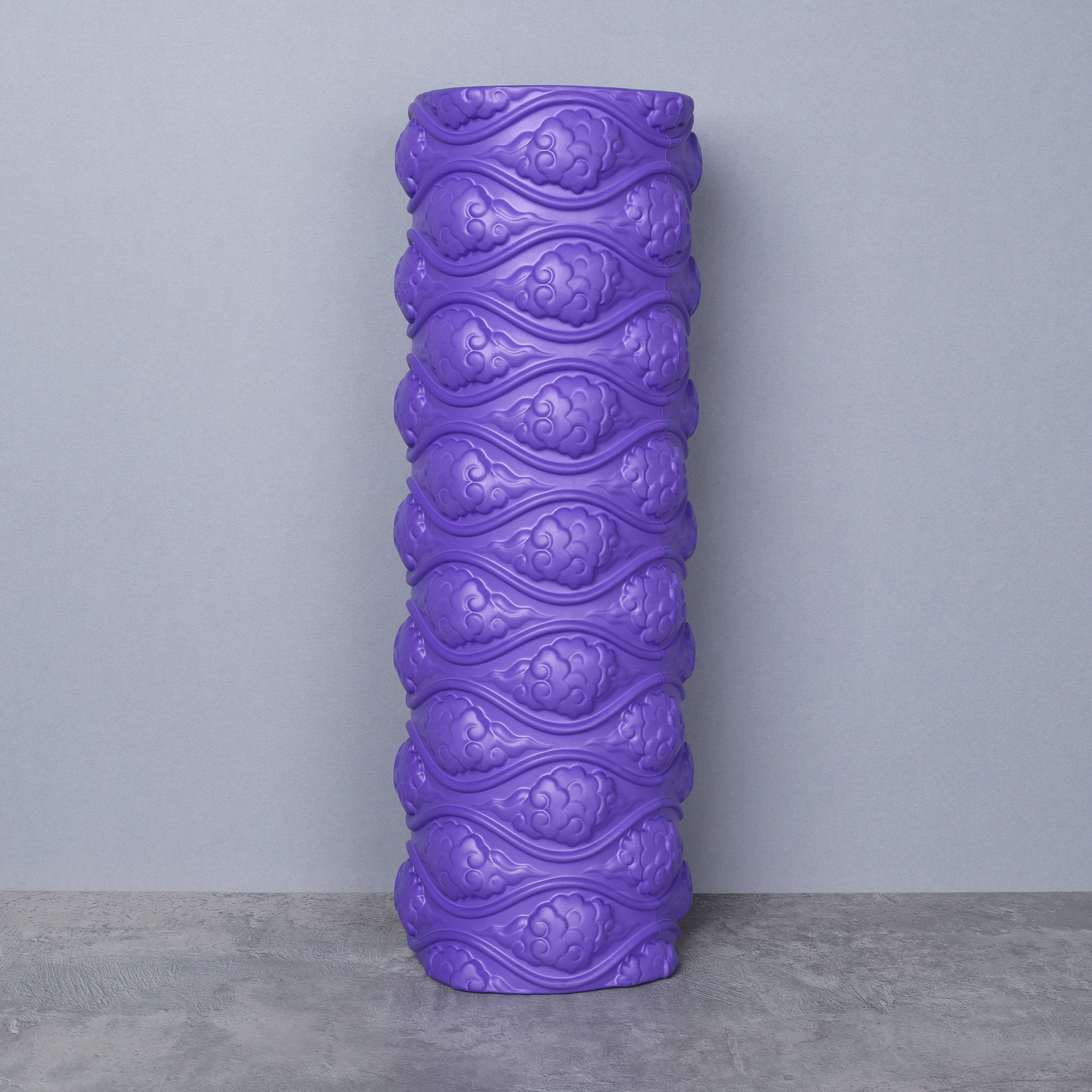 Ролик массажный спортивный Woohooo WAVE 33x14 / АКЦИЯ ! / фиолетовый / уп10 