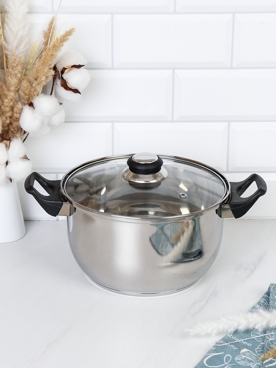 Кастрюля 2,2 л Лайт / LB-10-10A-2,2 /уп 1/ Ручки бакелит/ Гофрокороб/ KISIGA