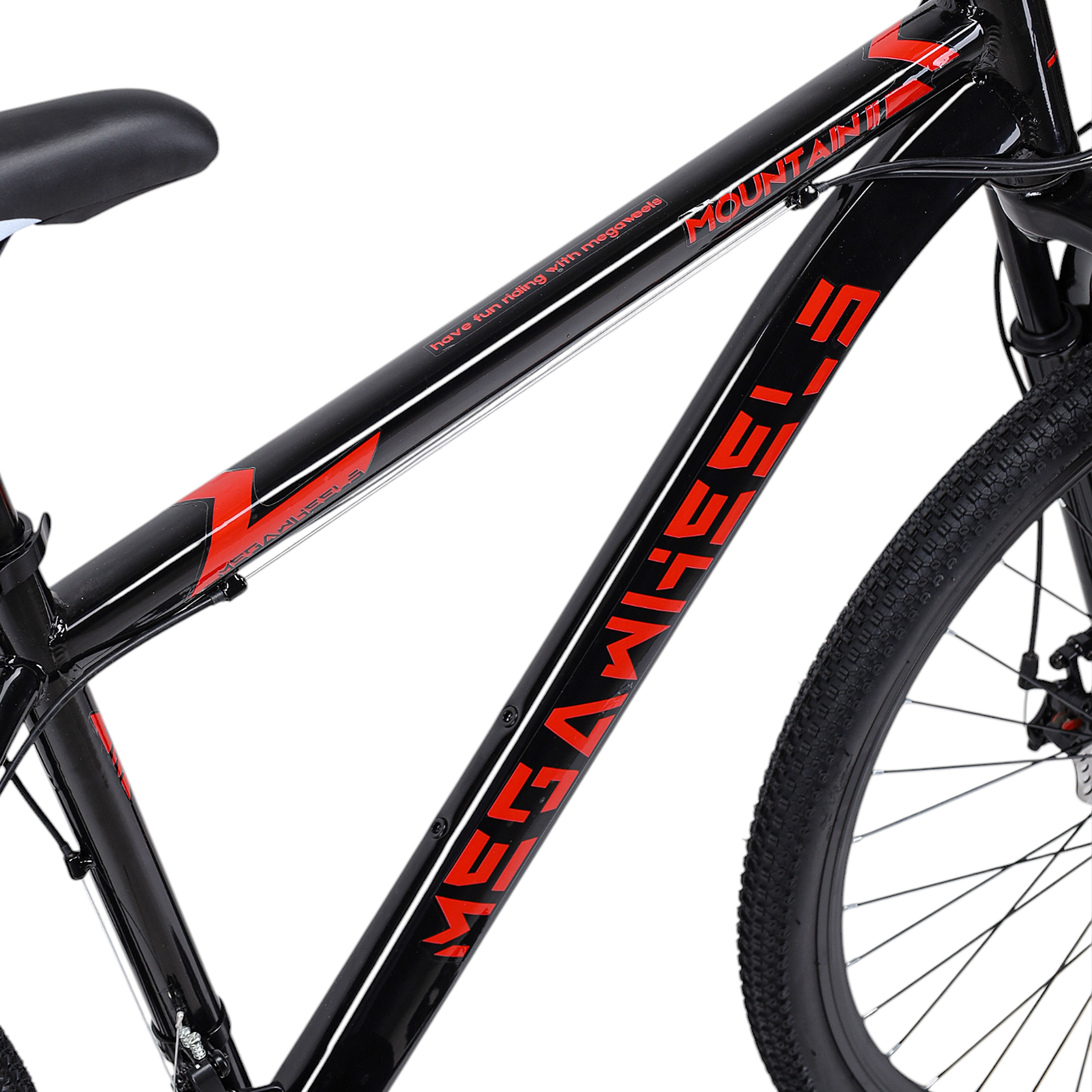 Велосипед 26" рама 17" 21sp MEGAWHEELS MOUNTAIN II чёрный-красный
