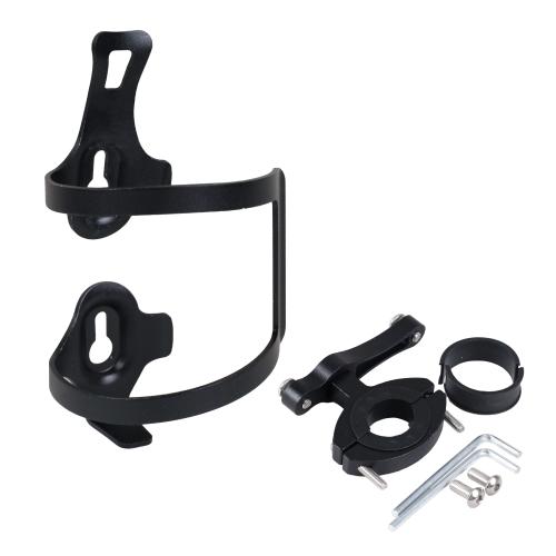 Держатель бутылки для воды велосипедный алюминевый, с креплением на руль или подседельный штырь, чёрный /CUI-67 /уп 100/