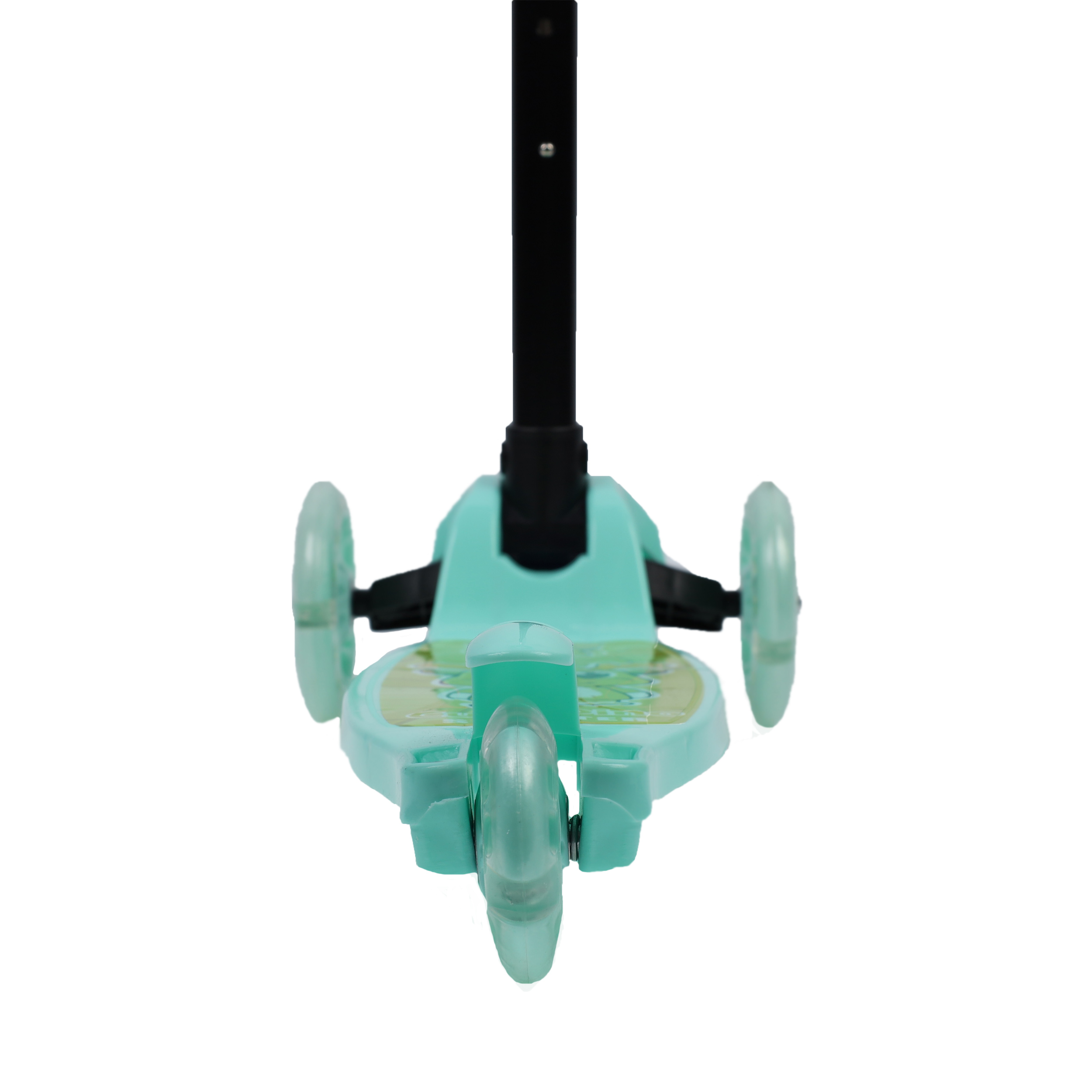 Самокат трехколесный облегчённый для детей от 3-х лет Yeenot GT105-2, нагрузка до 25кг, вес 1,2кг, светящиеся колёса 110мм, цвет зелёный Дино БК/уп13