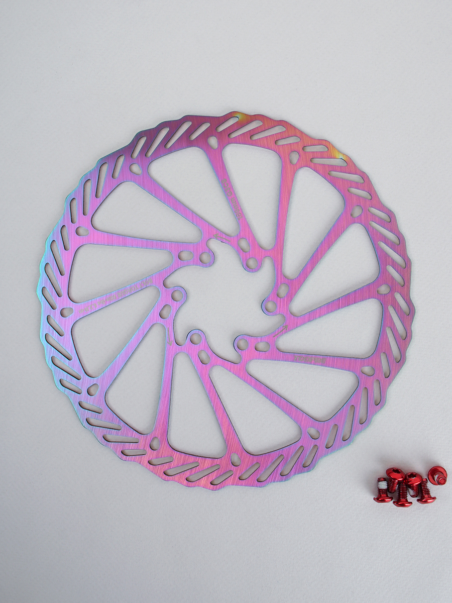 Ротор  дискового тормоза TOOPRE G3-180color, диаметр диска 180мм, 44мм. Толщина 1.8мм. 6 отверстий. Вес 130гр. Цветной