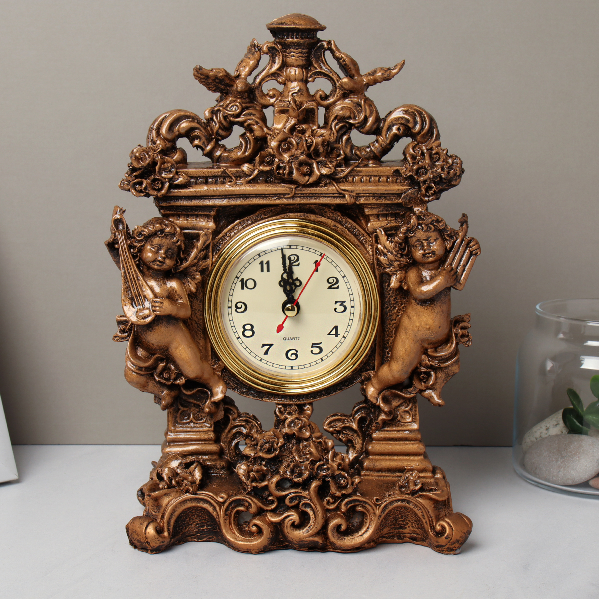 Часы статуэтка Амурчики 25 см / 8890A /уп 24/