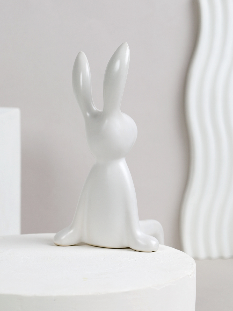 Статуэтка Кролик 21 см / HBC-101 /уп 30/белый
