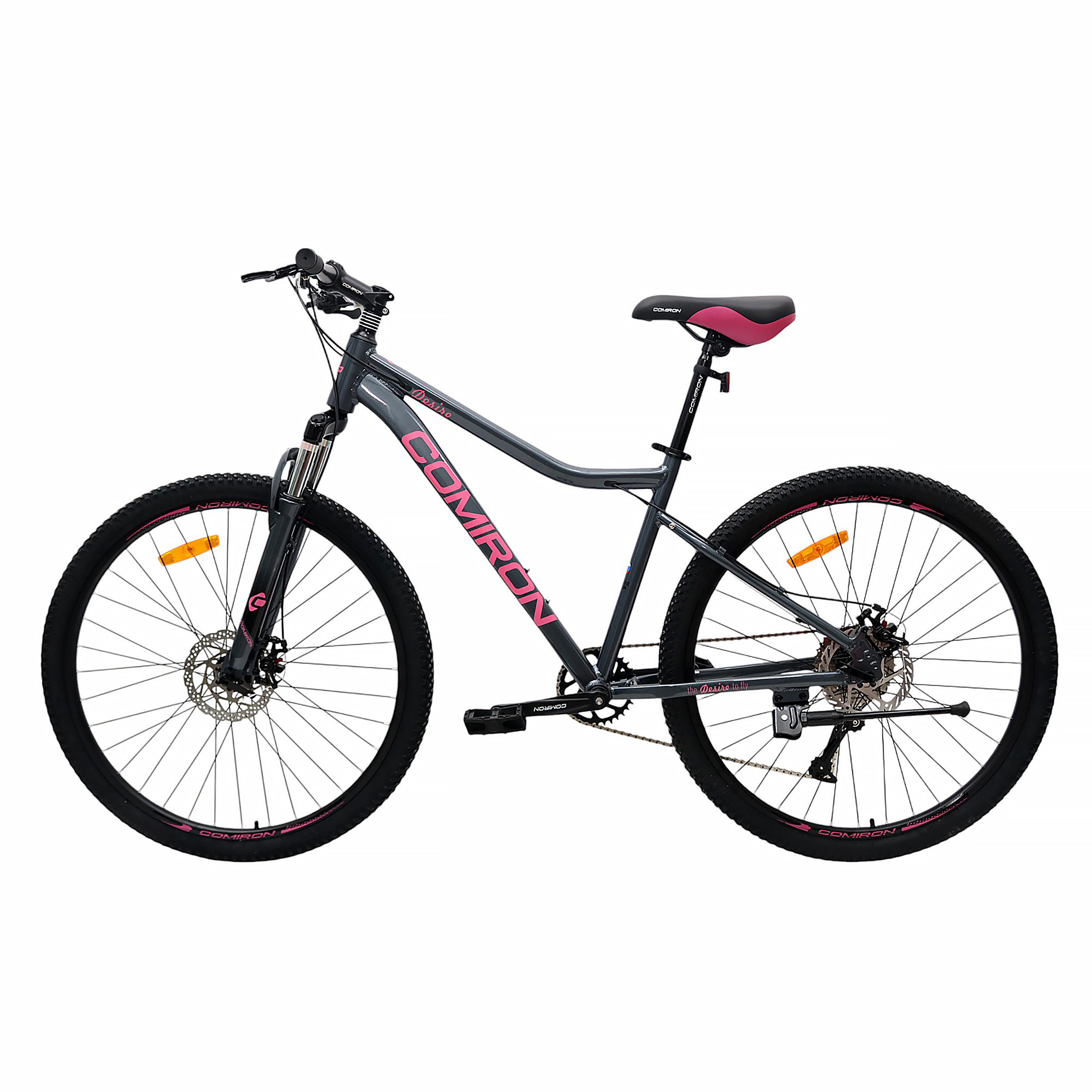 Велосипед 27,5" рама 17" 1х10sp COMIRON DESIRE розовый дымный