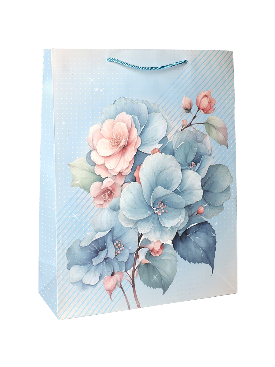 Пакет подарочный 31x40x12 Цветы / 24089L /уп 12/360/