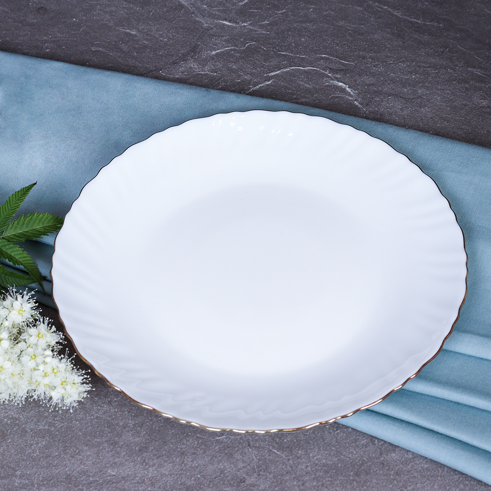 Столовый набор 19 предметов ЗОЛОТО Классика 19 758578 (БЕЛЫЙ С ЗОЛОТОМ) (уп 2) Цв к