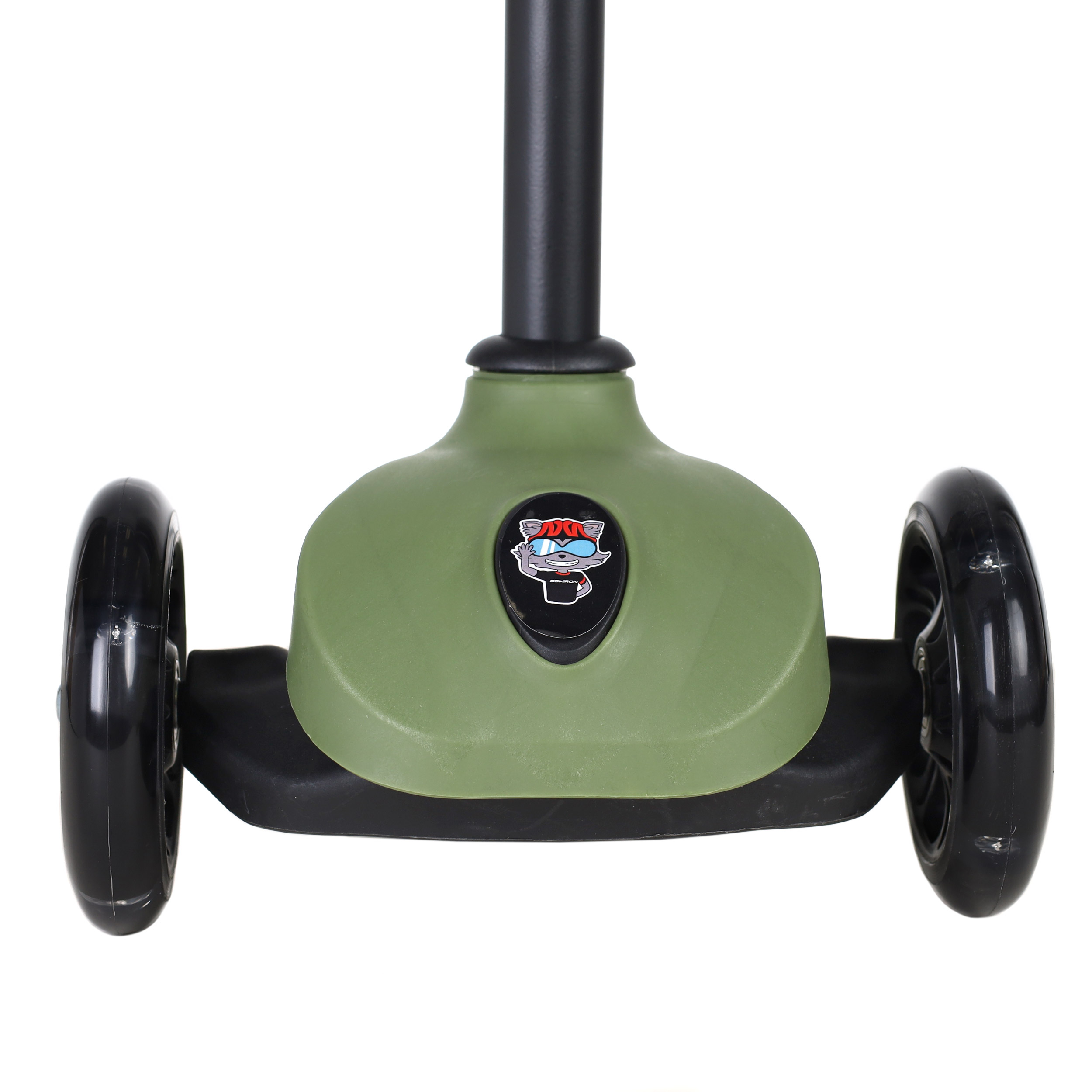 Самокат трехколесный облегчённый для детей от 2-х лет Yeenot GT2018-17, нагрузка до 30кг, вес 1,4кг, светящиеся колёса PU110мм, цвет Хакки БК/уп10