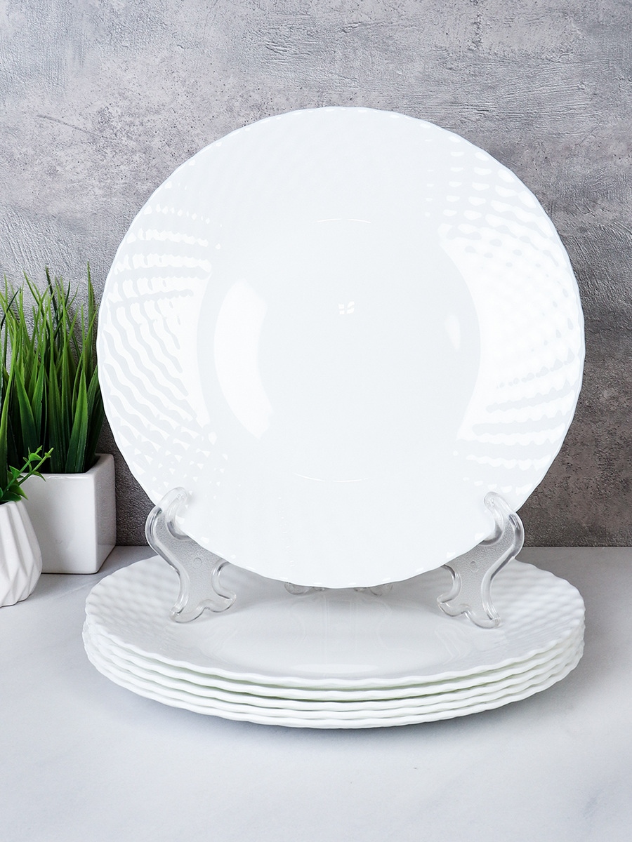 Набор тарелок 6 штук 210 мм плоская фактурная / NHG85 (white) /уп 12/ 742964