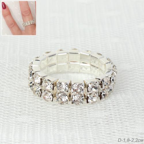 Кольцо на резинке стразы / GTDT-5/2 /уп 12/