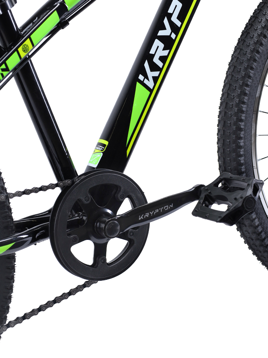 Велосипед 24" Krypton Hyperion KH10BGY24 7sp чёрный зелёный