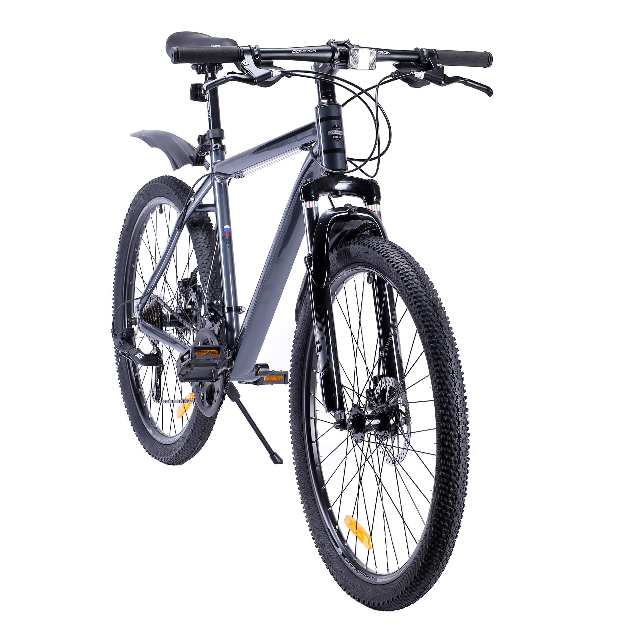 Велосипед 26" рама 19" 21sp COMIRON UNIVERSE серый полис чёрный глянцевый