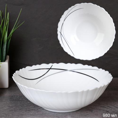 Тарелка глубокая суповая 980 мл 200 мм Богатырь / TW-80XN (7267-2) /уп 32/ Полосы классика / 734605