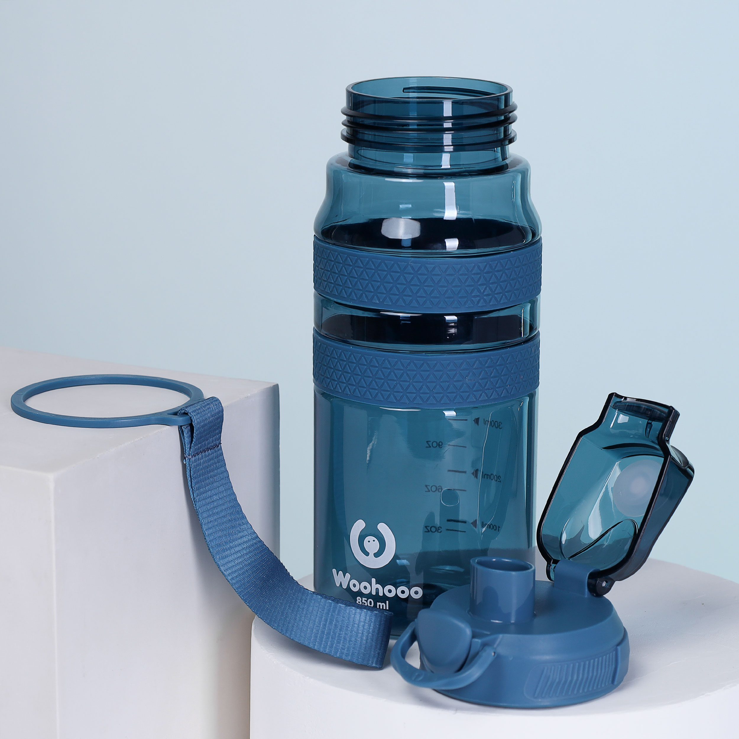 Бутылка для воды Woohooo H2O 850 ml / Пищевой PP / Синий / уп 60 / АКЦИЯ