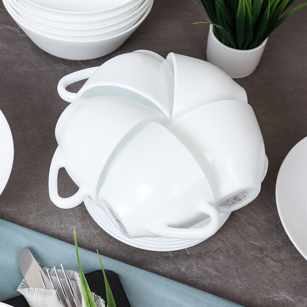 Столовый набор 31 предмет Евро белый / 19PCS-9575675 (white) /уп 2/