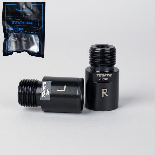 Удлинитель оси педалей велосипеда на 20мм. TOOPRE PDE-20. Черный /уп 100/