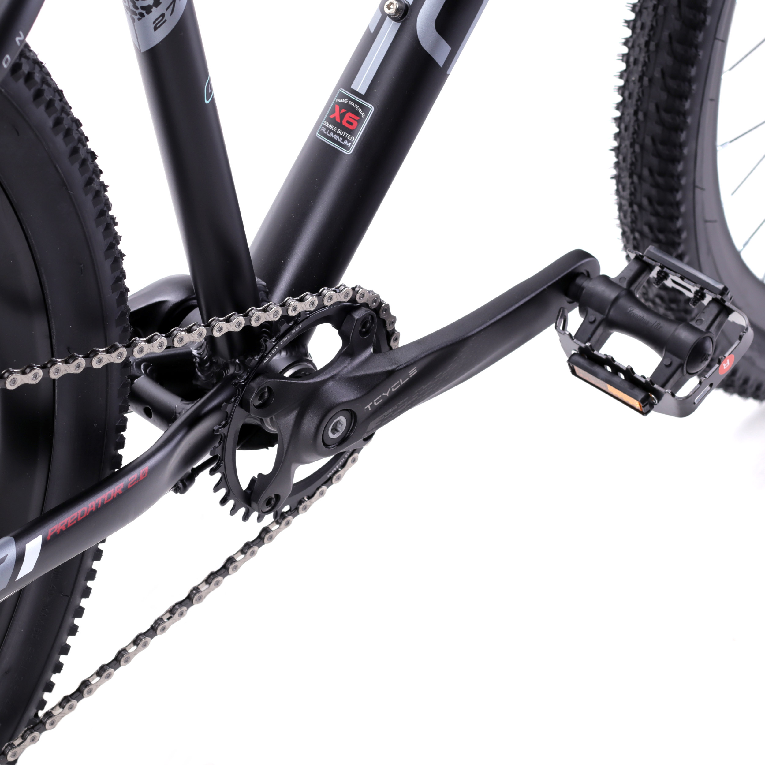 Велосипед горный COMIRON PREDATOR 2.0 (ХИЩНИК)  27.5"*19", 1*11sp цвет: чёрный MRCDS F1