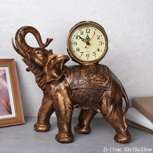 Часы статуэтка Слон 35x43 см / 8273А /уп.8/