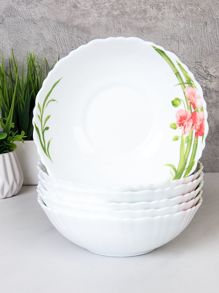 Набор суповых тарелок 6 штук 480 мл 152 мм / O302006CE BB405 /уп 6/ Орхидея