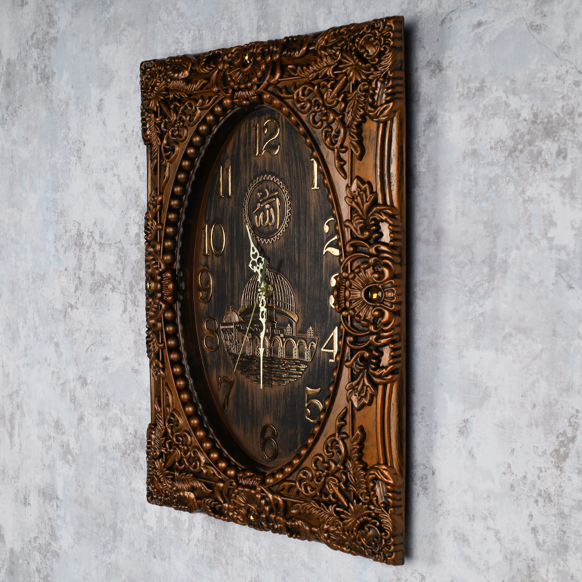 Часы настенные Мусульманские 48х36 см / 2583MB /уп 20/коричневые