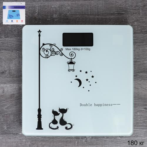 Весы напольные электронные 180 кг Коты / K-212 /уп 10/без батареек