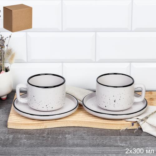 Чайный набор 4 предмета 300 мл / CS-300  /уп 18/ Ручная работа Точки 